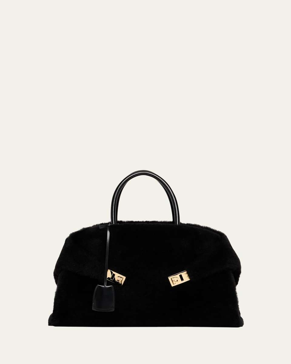 Hug Medium Wool Top-Handle Bag